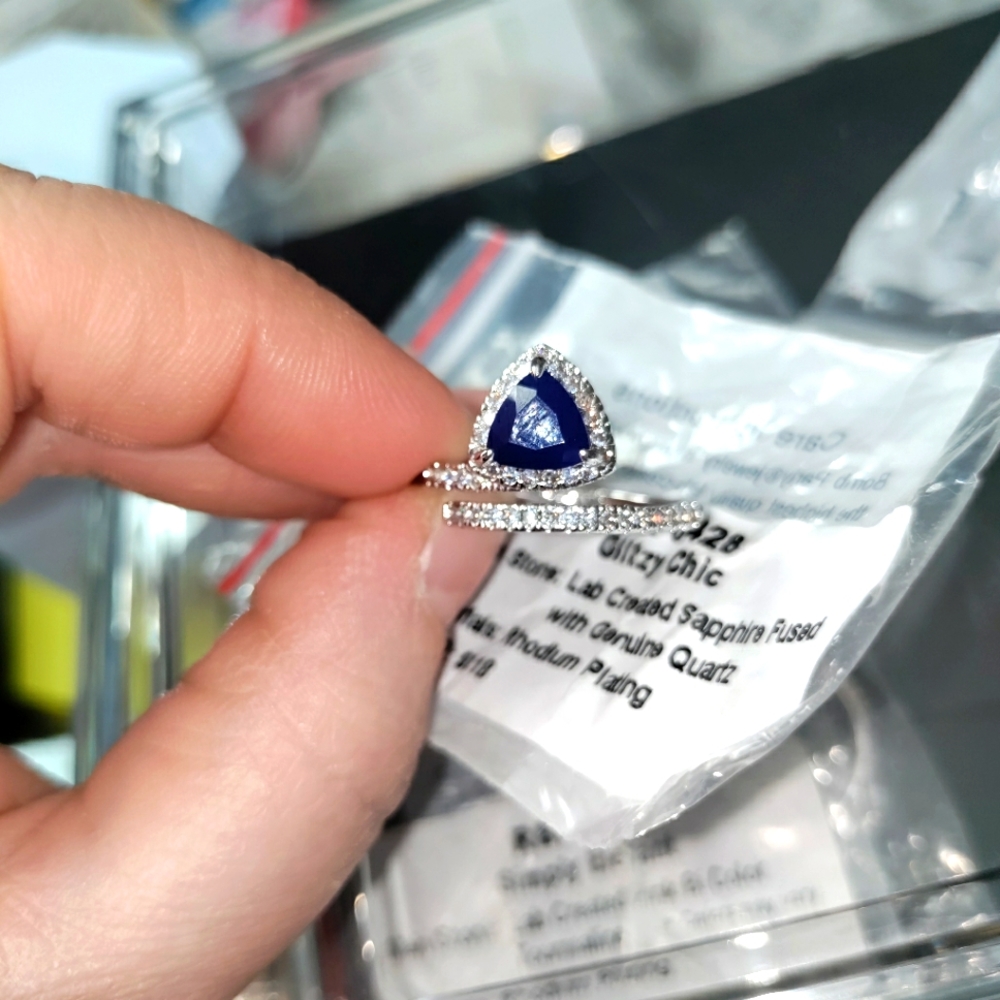 Size 8 Bomb Party Sapphire Ring